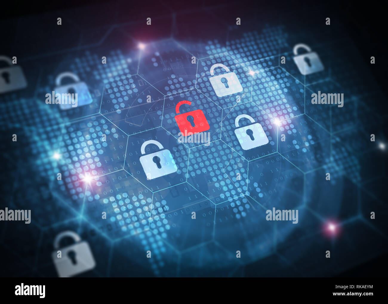 Global network security Foto Stock