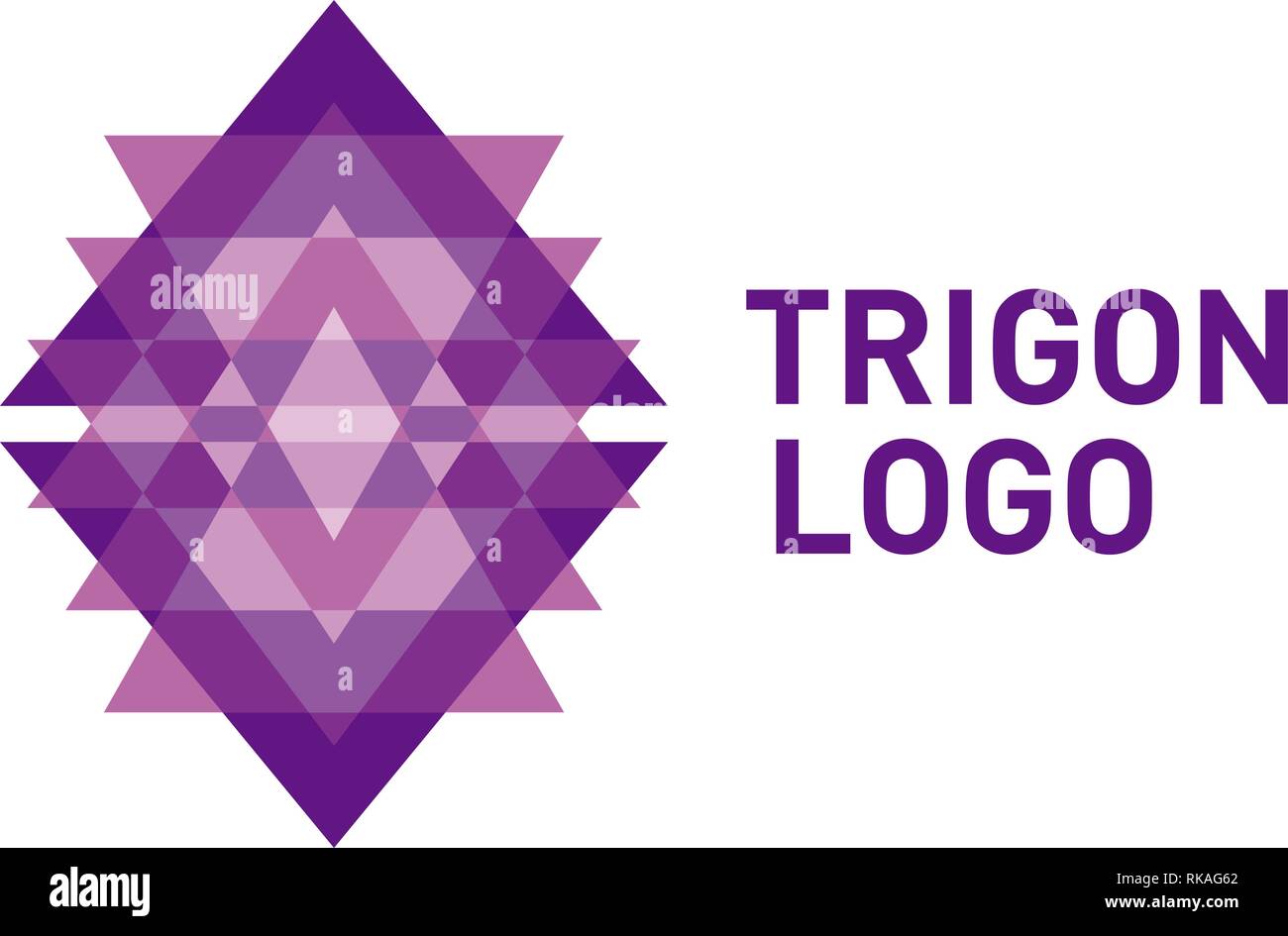 Triangolo icona logo. Illustrazione Vettoriale