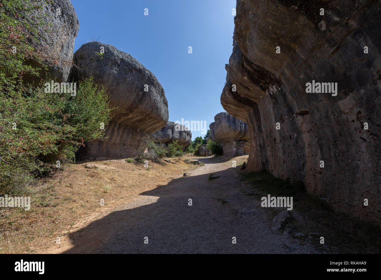 Città incantata nelle montagne di Cuenca in Spagna Foto Stock