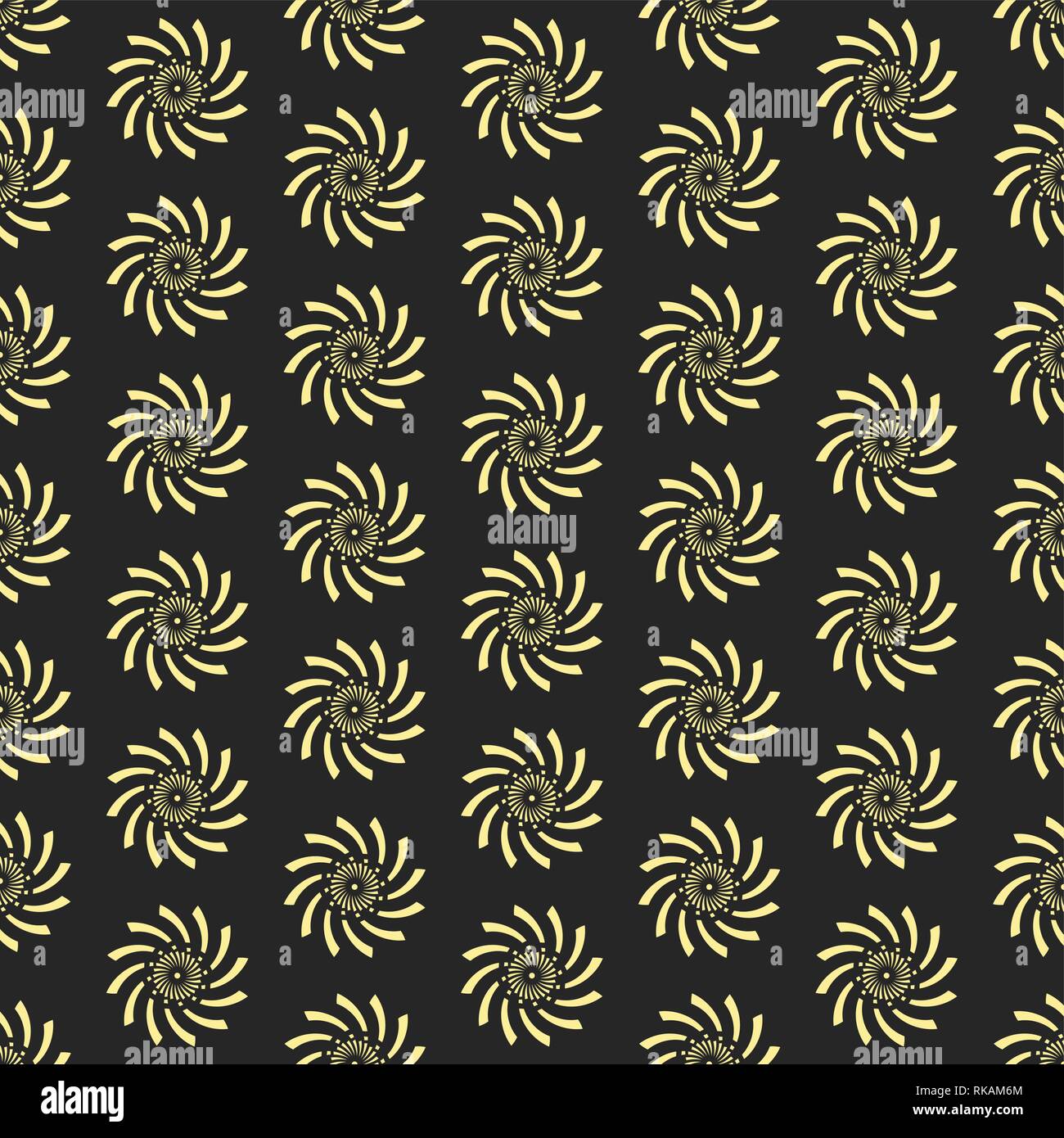 Vector seamless pattern. Elegante e moderno con texture geometrica. Ripetendo lo sfondo astratto di elementi ritorti. Fiore stilizzato pattern. Illustrazione Vettoriale