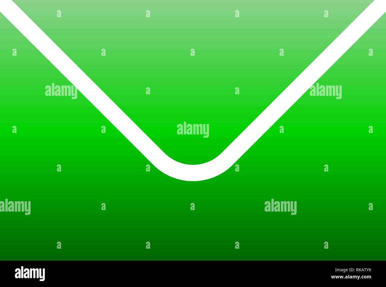 Mail simbolo icona - gradiente verde, isolato - illustrazione vettoriale Illustrazione Vettoriale