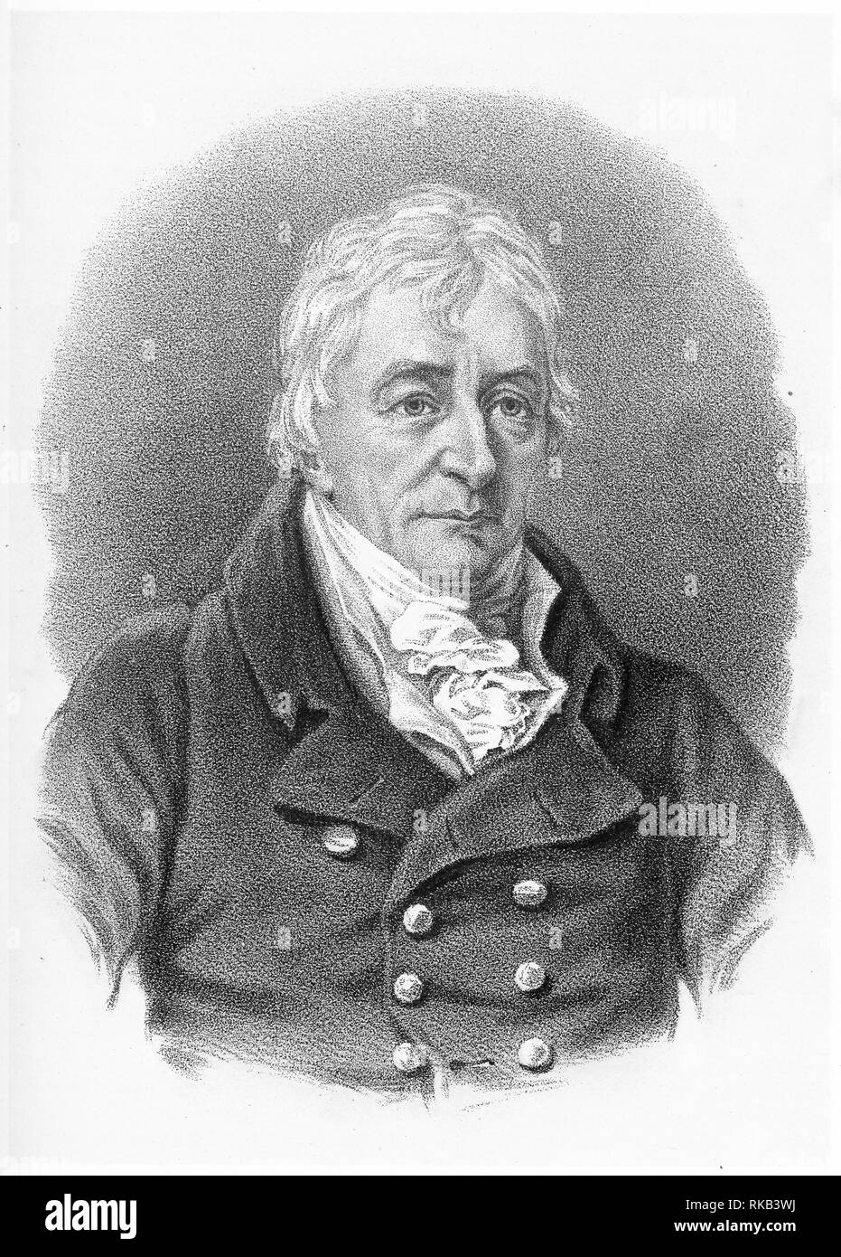 Incisione di Henry Grattan (1746 - 1820), uomo politico irlandese e membro della Irish House of Commons, che si è battuto per la libertà legislativa per il parlamento irlandese. Foto Stock