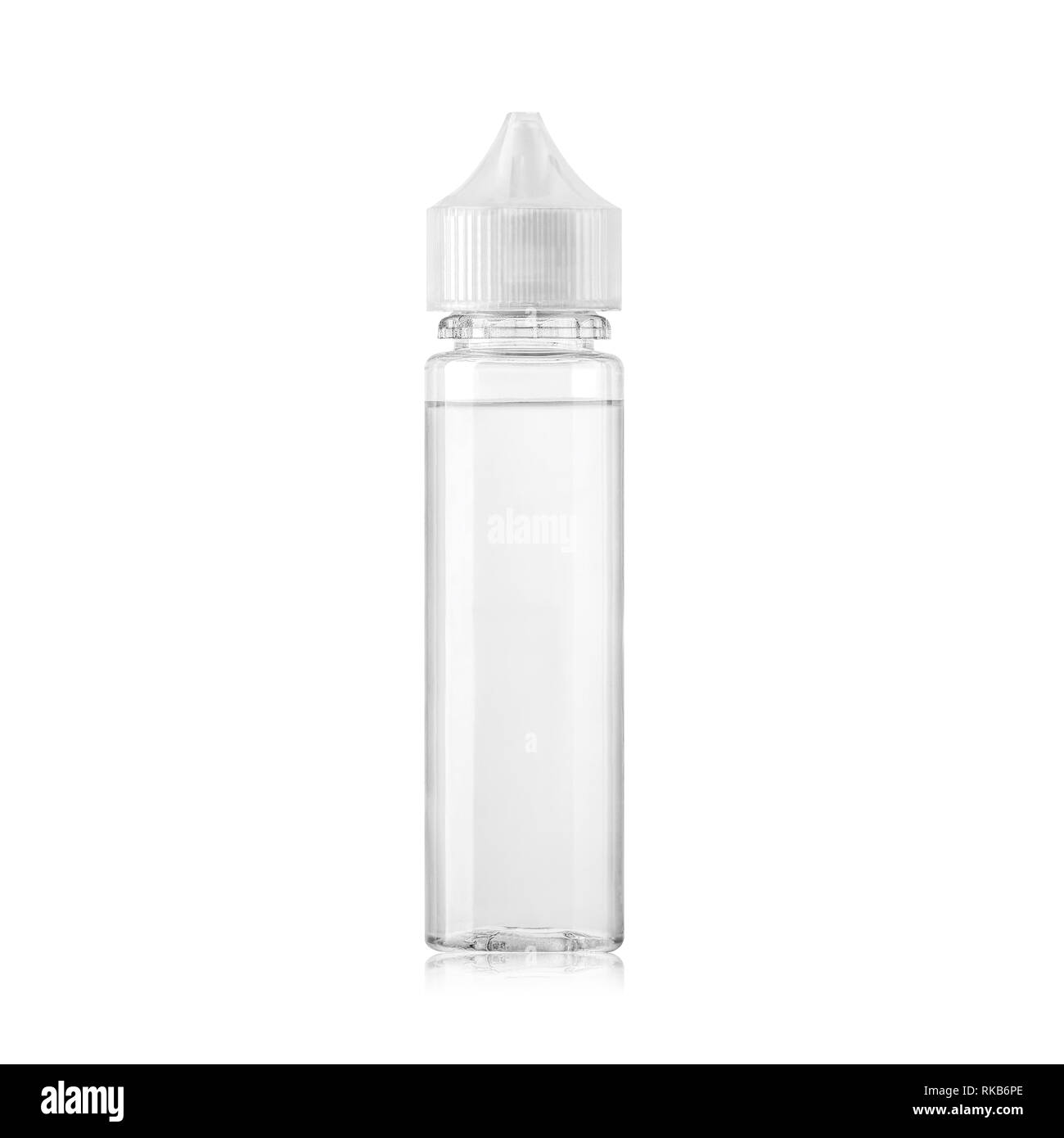Vape bottiglia trasparente Foto Stock