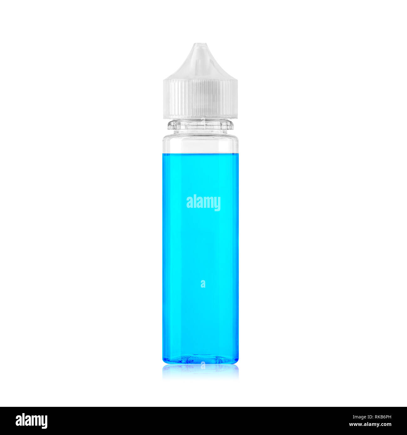 Vape bottiglia trasparente Foto Stock