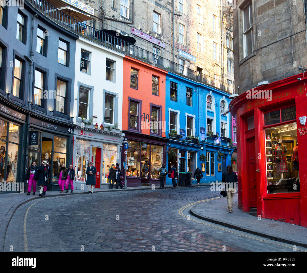 Victoría Street, Edimburgo, Scozia Foto Stock