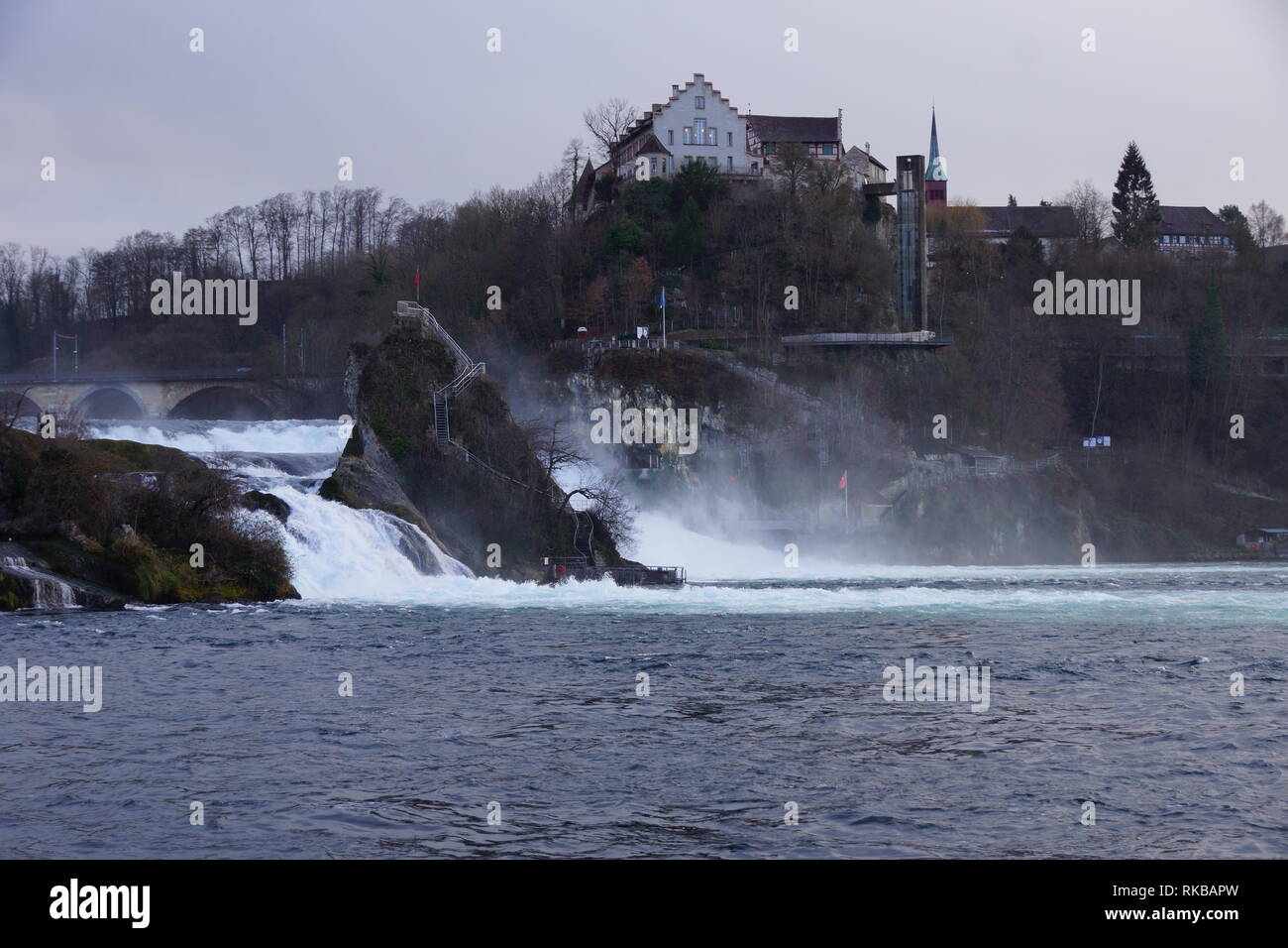 Rheinfall sul Fiume Reno Foto Stock