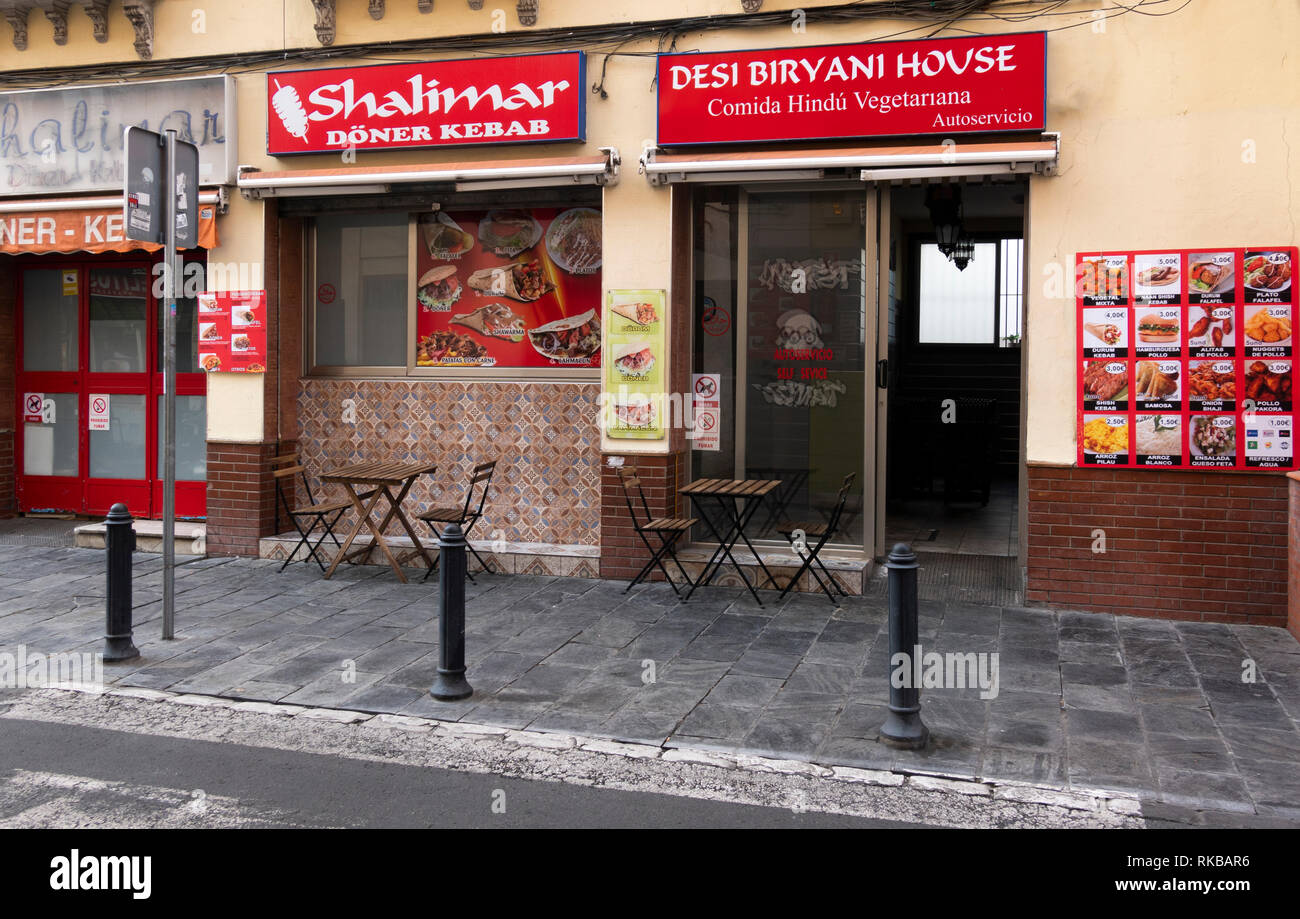 Desi Casa Biryani, un ristorante indiano e da asporto a Siviglia, Spagna Foto Stock