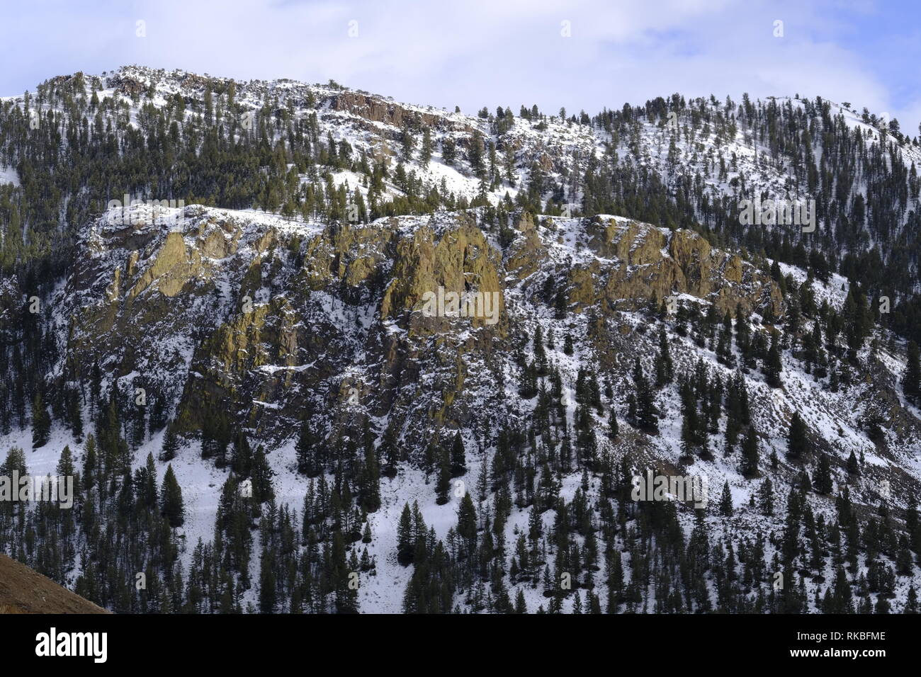 Aspre montagne in Idaho centrale Foto Stock