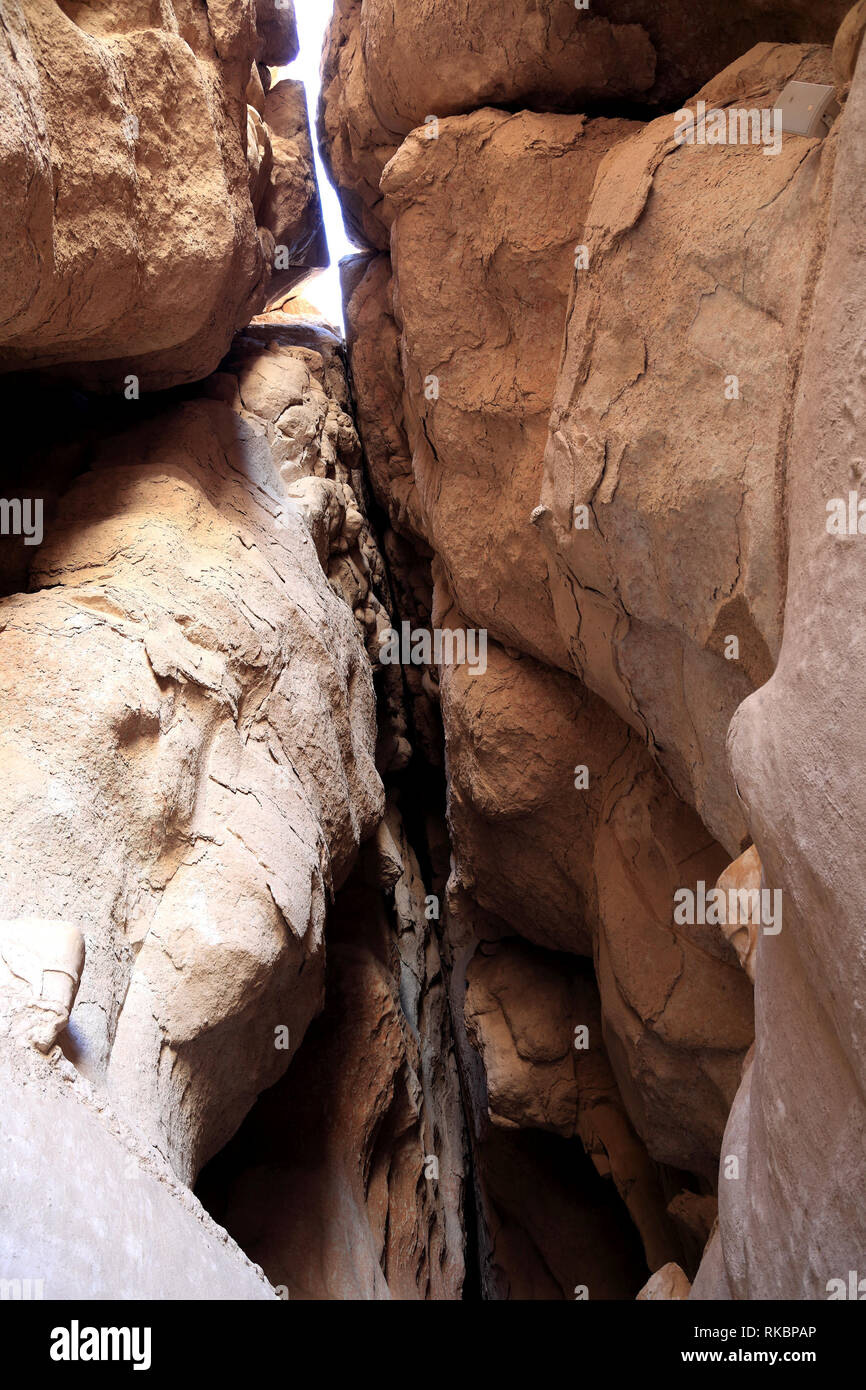 L'Al Qara grotte nella provincia orientale dell'Arabia Saudita Foto Stock