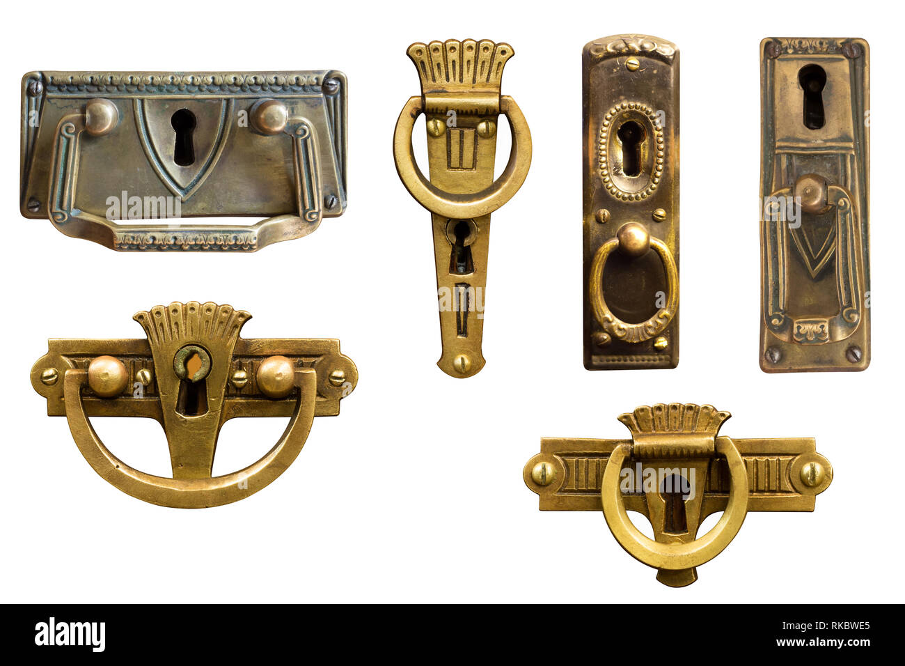 Visualizzazione Di Art Nouveau Mobili Vintage Hardware Mobili Antichi Maniglie Metalliche Foto Stock Alamy