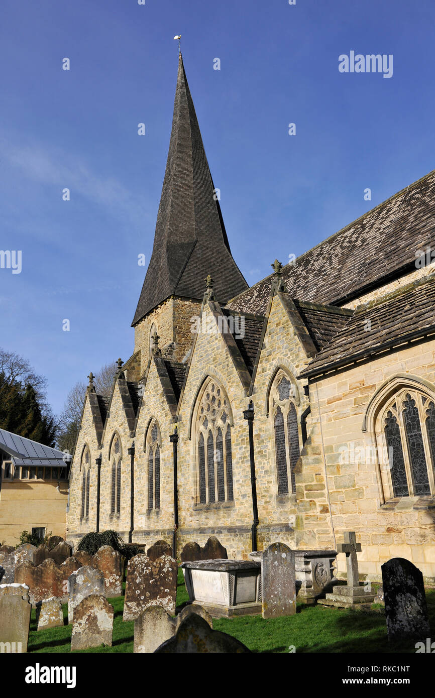 Santa Maria la Chiesa Parrocchiale, Horsham West Sussex, in Inghilterra, Regno Unito Foto Stock