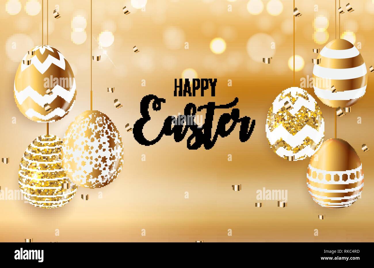 Felice Pasqua carino vendita Poster sfondo con uova. Illustrazione Vettoriale Illustrazione Vettoriale