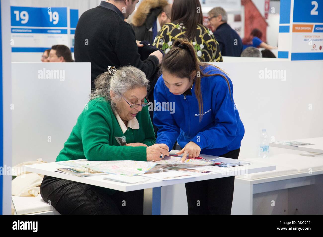 Foto di Francesco Bozzo- LaPresse 10-02-2019 Milano ( Italia ) Cronaca MILANO - Fieramilanocity ore 11:30 Apertura della Bit Borsa Internazionale del Turismo Foto Stock