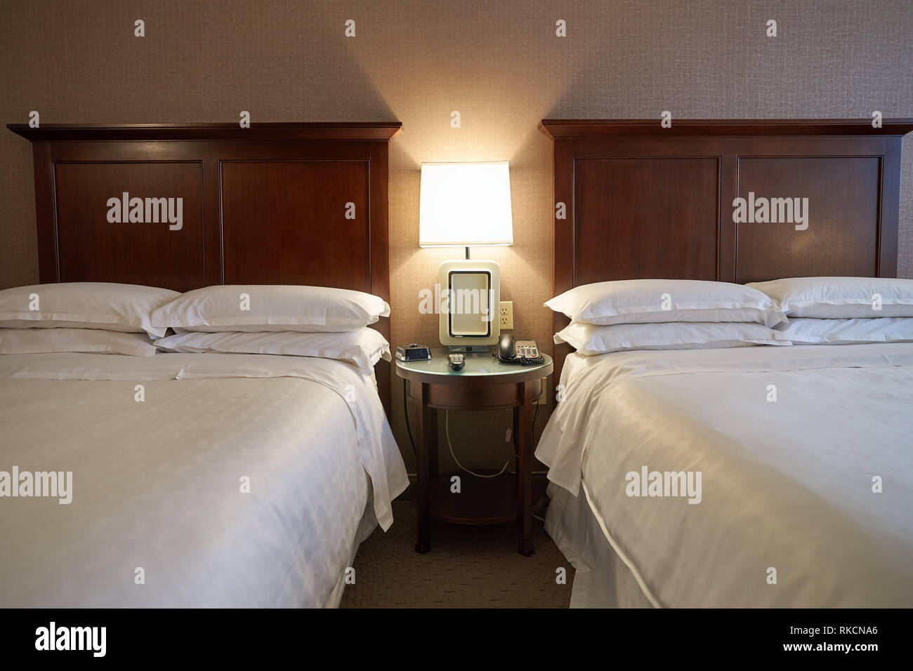 NEW YORK, Stati Uniti d'America - circa marzo, 2016: all'interno del Hotel Sheraton. Sheraton Hotels e Resorts è Starwood Hotels e Resorts in tutto il mondo la più grande e se Foto Stock