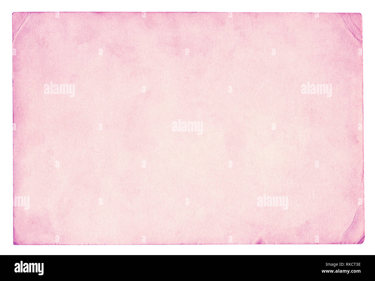Modello in carta rosa sfondo - isolato (percorso di clipping incluso) Foto Stock