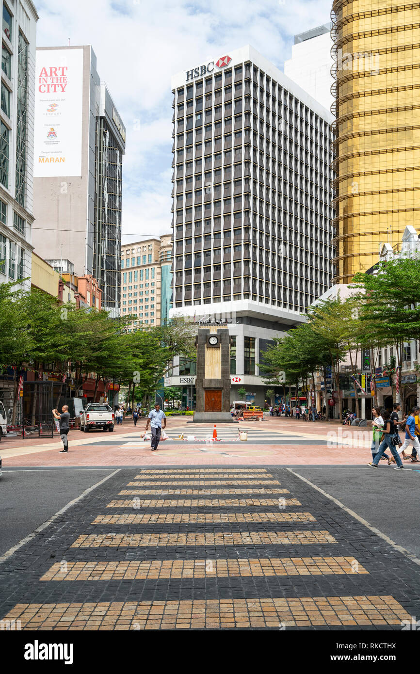 Kuala Lumpur, Malesia. Gennaio 2019. Vista di Dataran Medan Pasar square Foto Stock