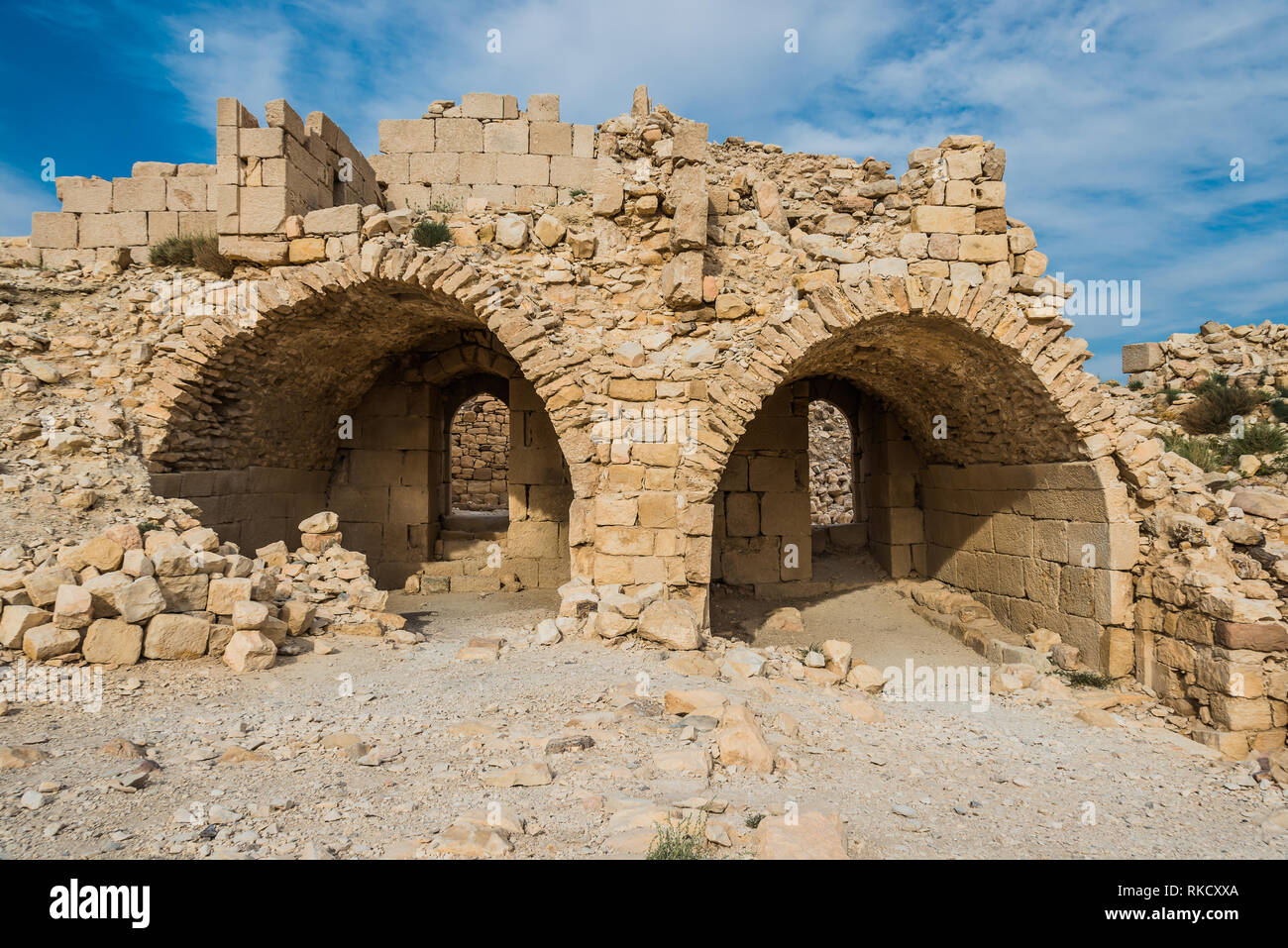 Shobak castello crociato fortezza Giordania medio oriente Foto Stock
