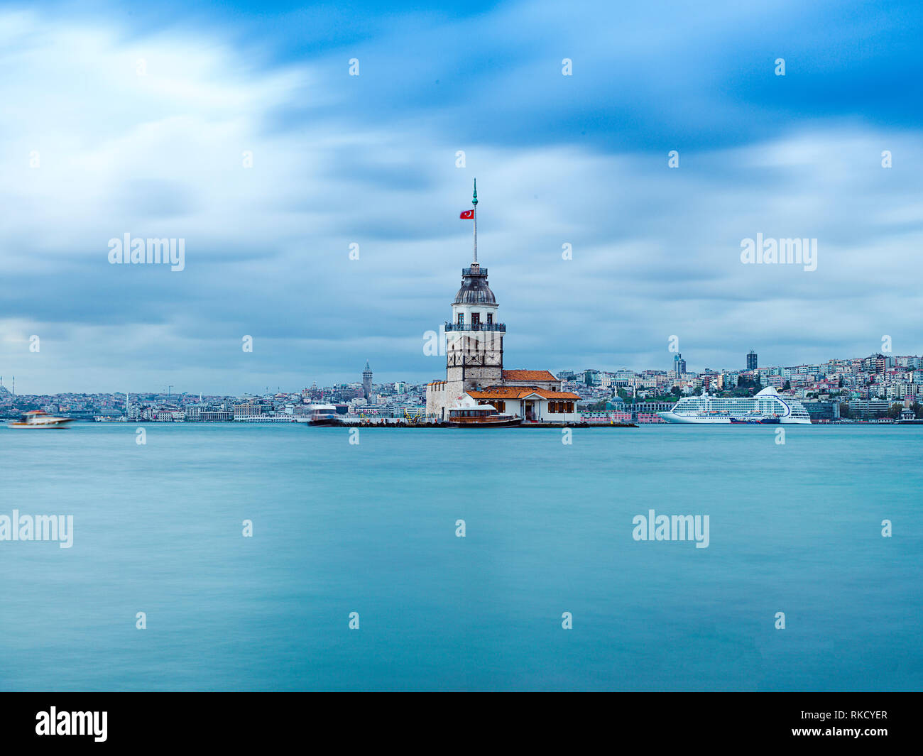 Maiden's Tower in Istanbul Bosforo Foto Stock