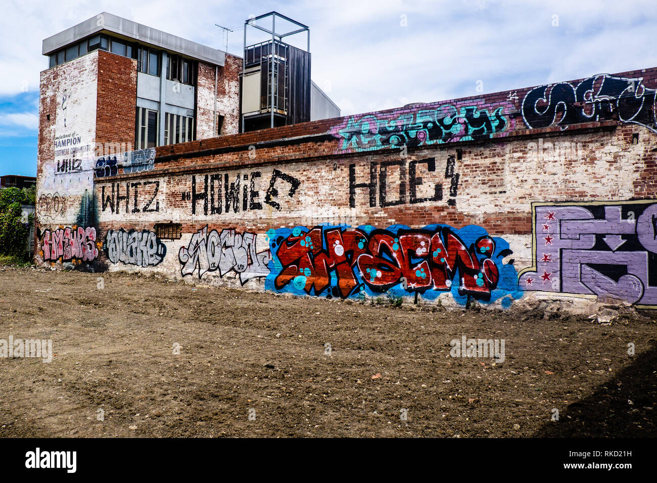 Arte di strada nella città di Melbourne, Australia Foto Stock