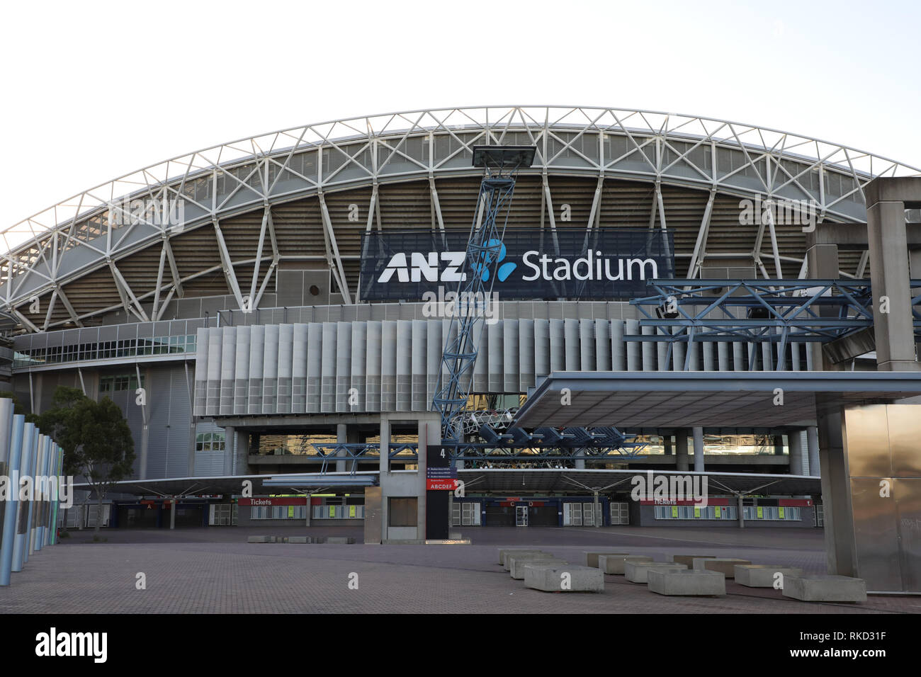 ANZ Stadium di Sydney Olympic Park, Sydney, NSW, Australia Foto Stock