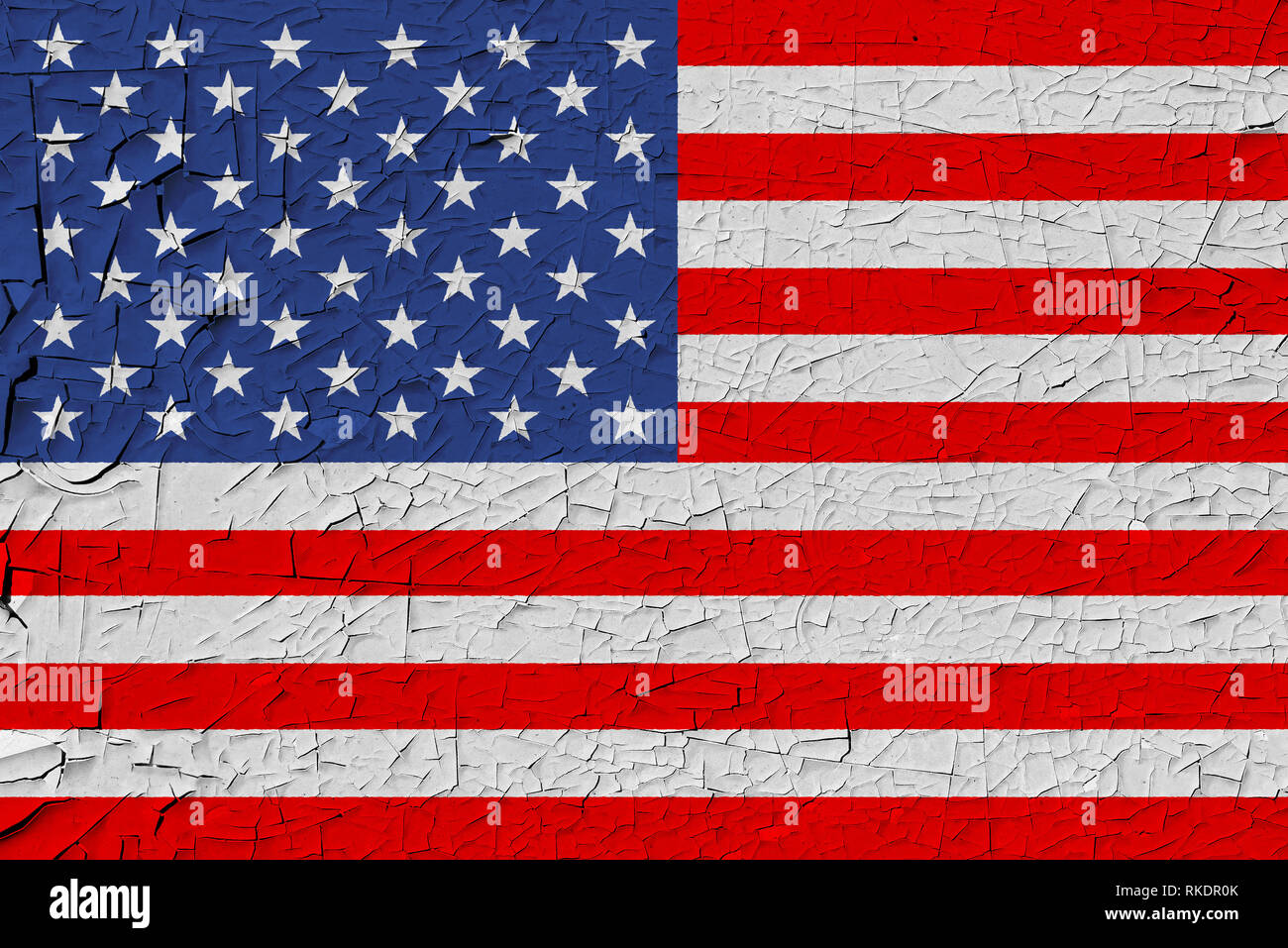 Stati Uniti bandiera dipinta Foto Stock