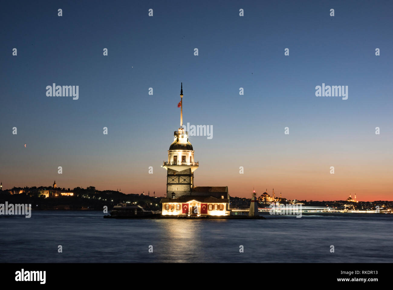 Maiden's Tower in Istanbul Bosforo Foto Stock