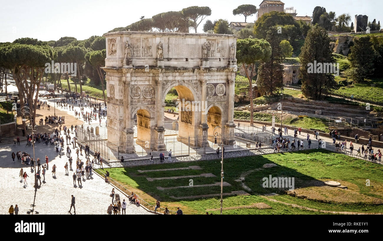 Arco di Costantino a Roma, Italia Foto Stock