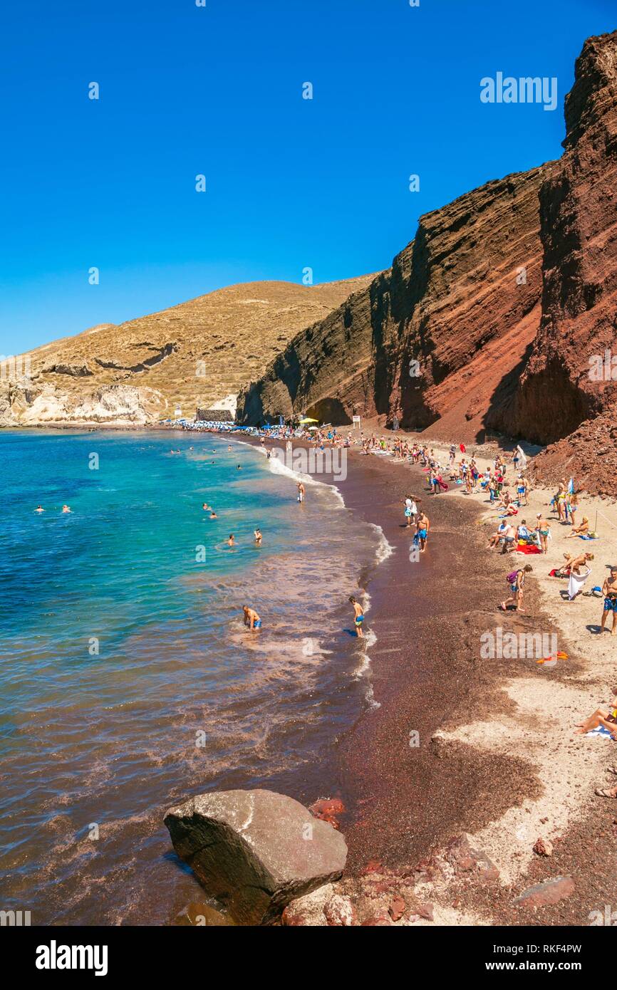 La Spiaggia Rossa Akrotiri Isola Di Santorini Isole