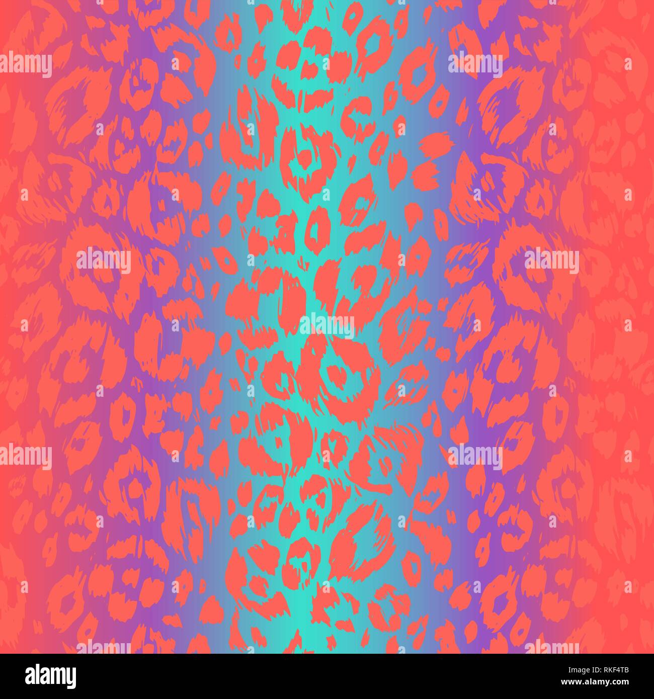 Arancio brillante leopard sfondo. Abstract seamless pattern. Avvistato pelle di animale Illustrazione Vettoriale