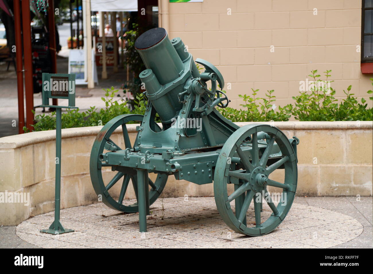 Cannone tedesco catturato in Francia durante la Prima Guerra Mondiale, Hahndorf, Sud Australia Foto Stock