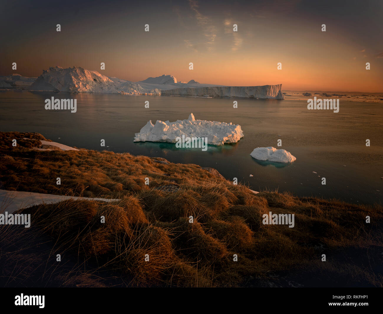 Arctic iceberg sull Oceano artico in Groenlandia Foto Stock