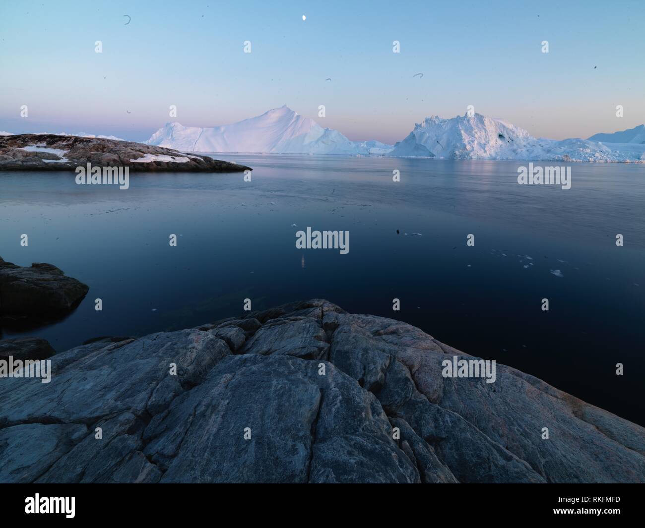 Arctic iceberg sull Oceano artico in Groenlandia Foto Stock