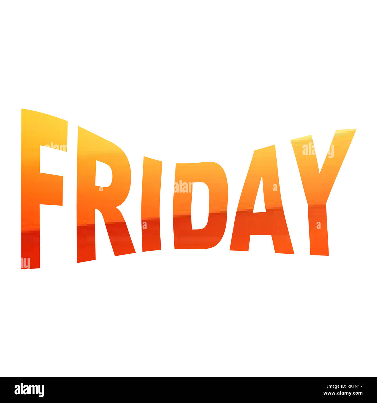 Nome di un giorno della settimana Foto Stock