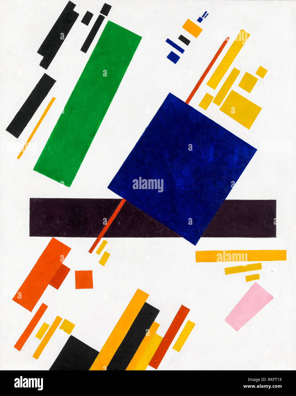 Composizione suprematista, dipinto astratto di Kazimir Malevich, 1915 Foto Stock