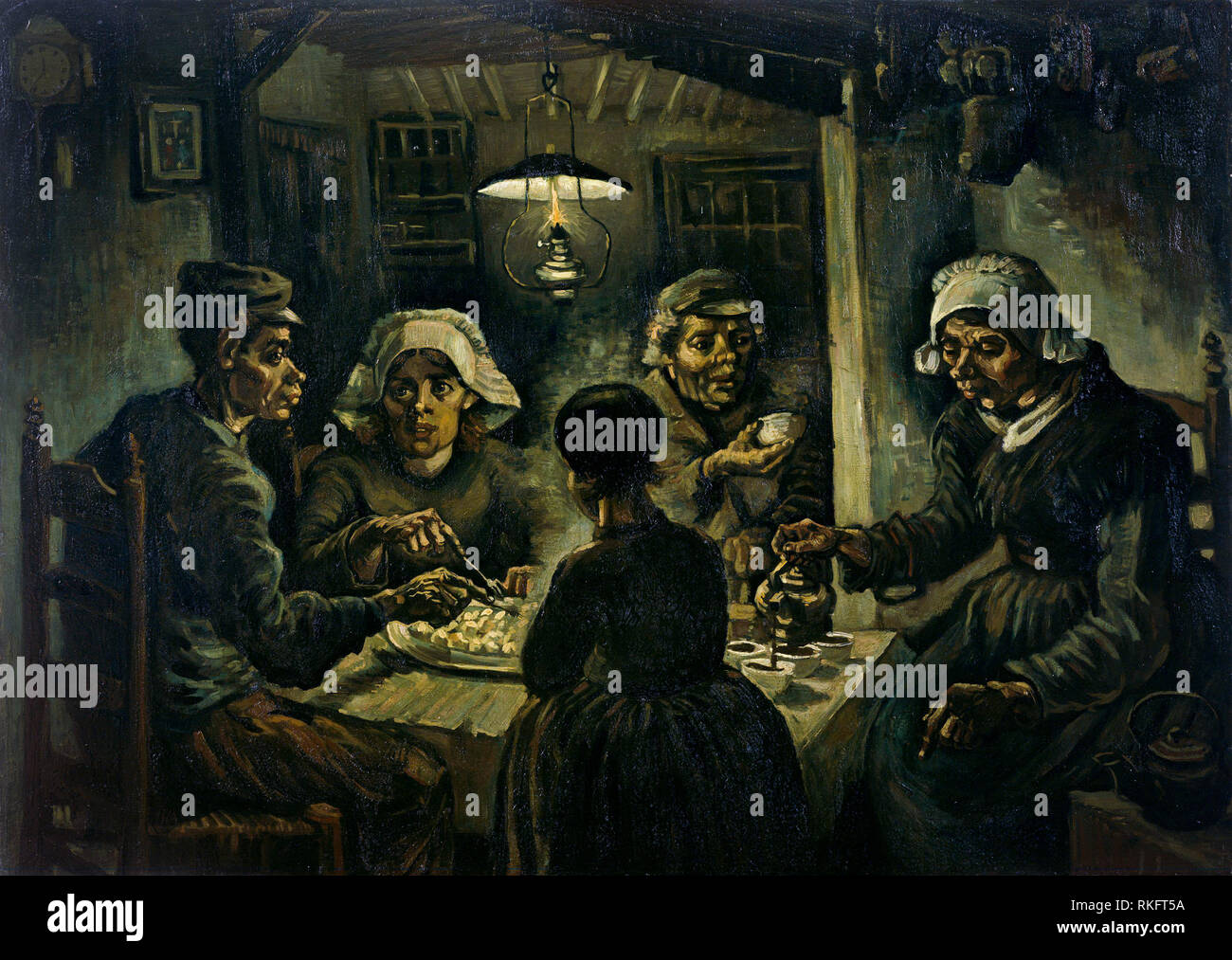 I Mangiatori di Patate Vincent Van Gogh, pittura, 1885 Foto Stock