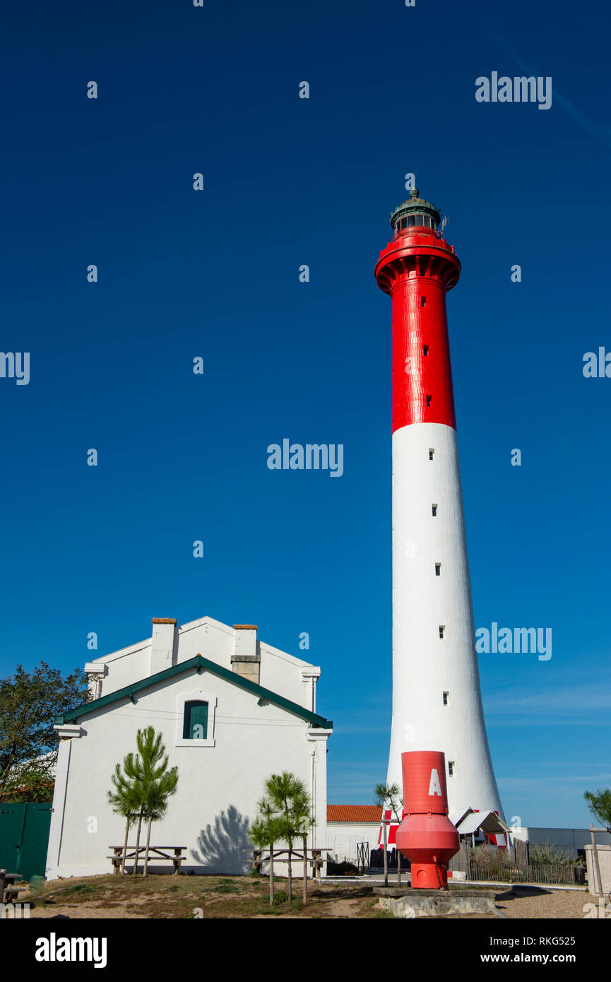 Faro di La Coubre, La Tremblade , Charente-Maritime, Francia Foto Stock