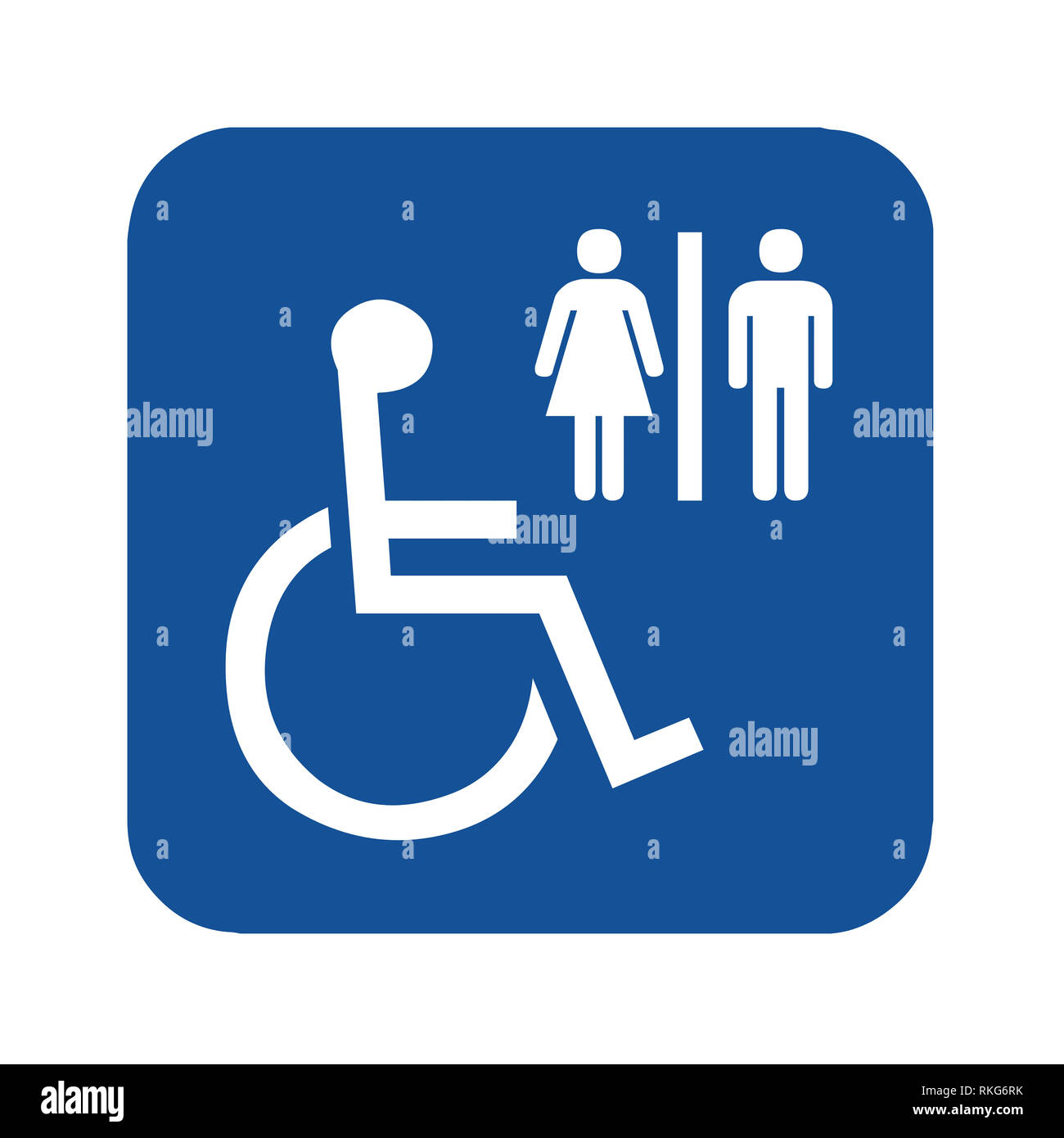 Bagno per disabili icona di simbolo Foto stock - Alamy