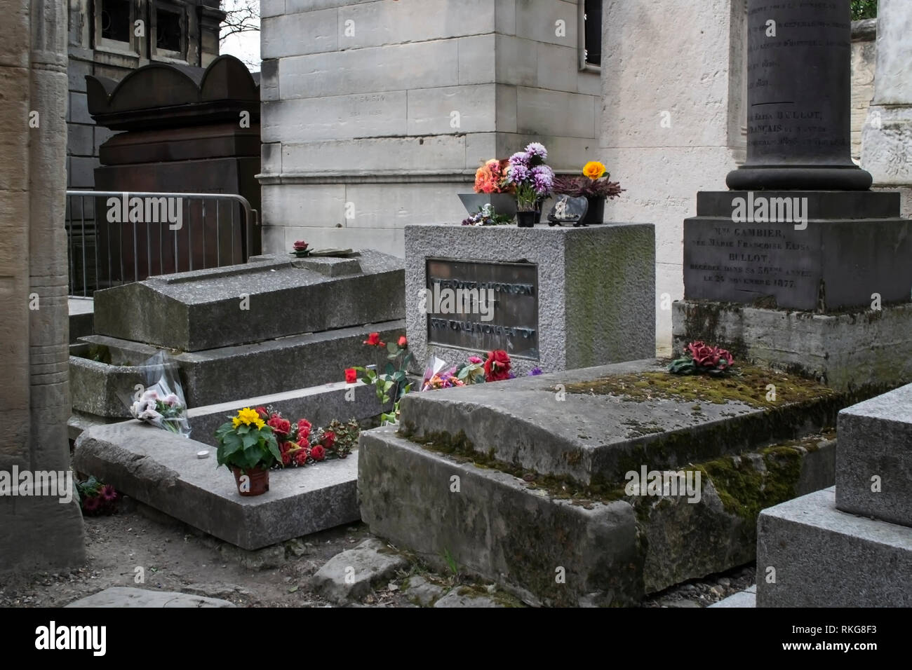 Jim Morrisons grave a Parigi, Francia Foto Stock