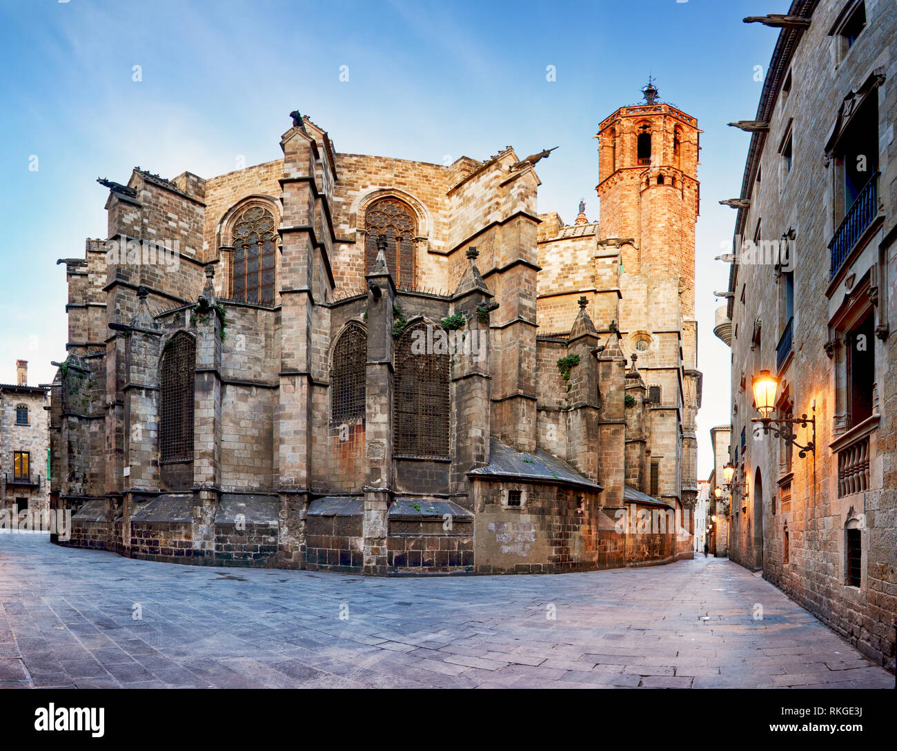 La cattedrale di Barcellona, Spagna Foto Stock