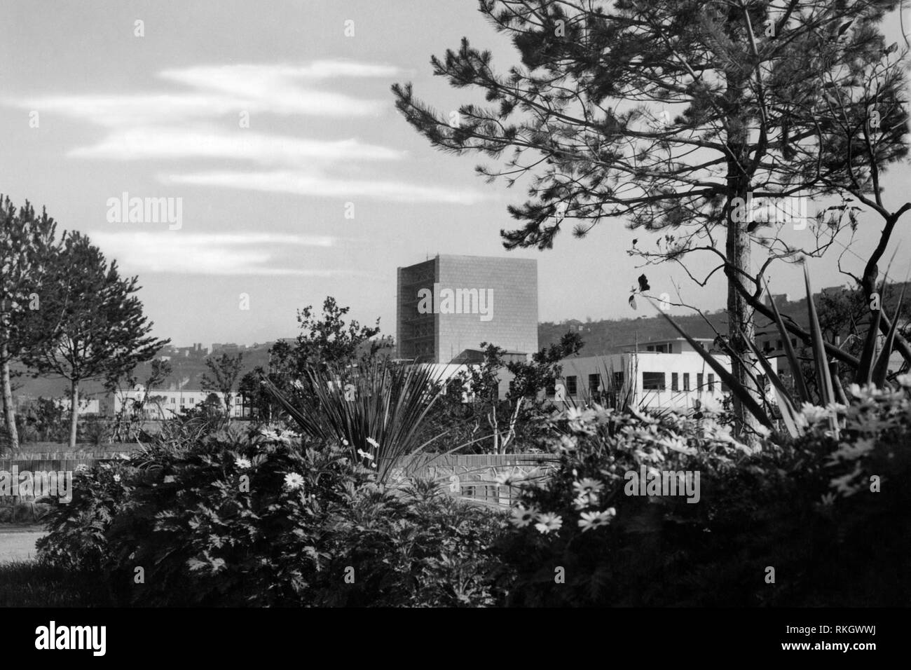 La triennale d'oltremare, torre del partito, Napoli 1938 Foto Stock