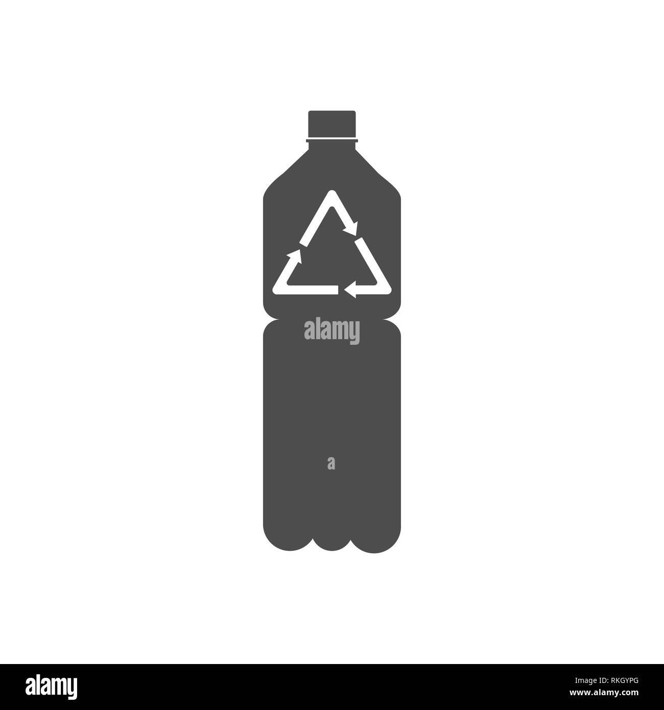 Plastica riciclabile illustrazione vettoriale, design piatto Illustrazione Vettoriale