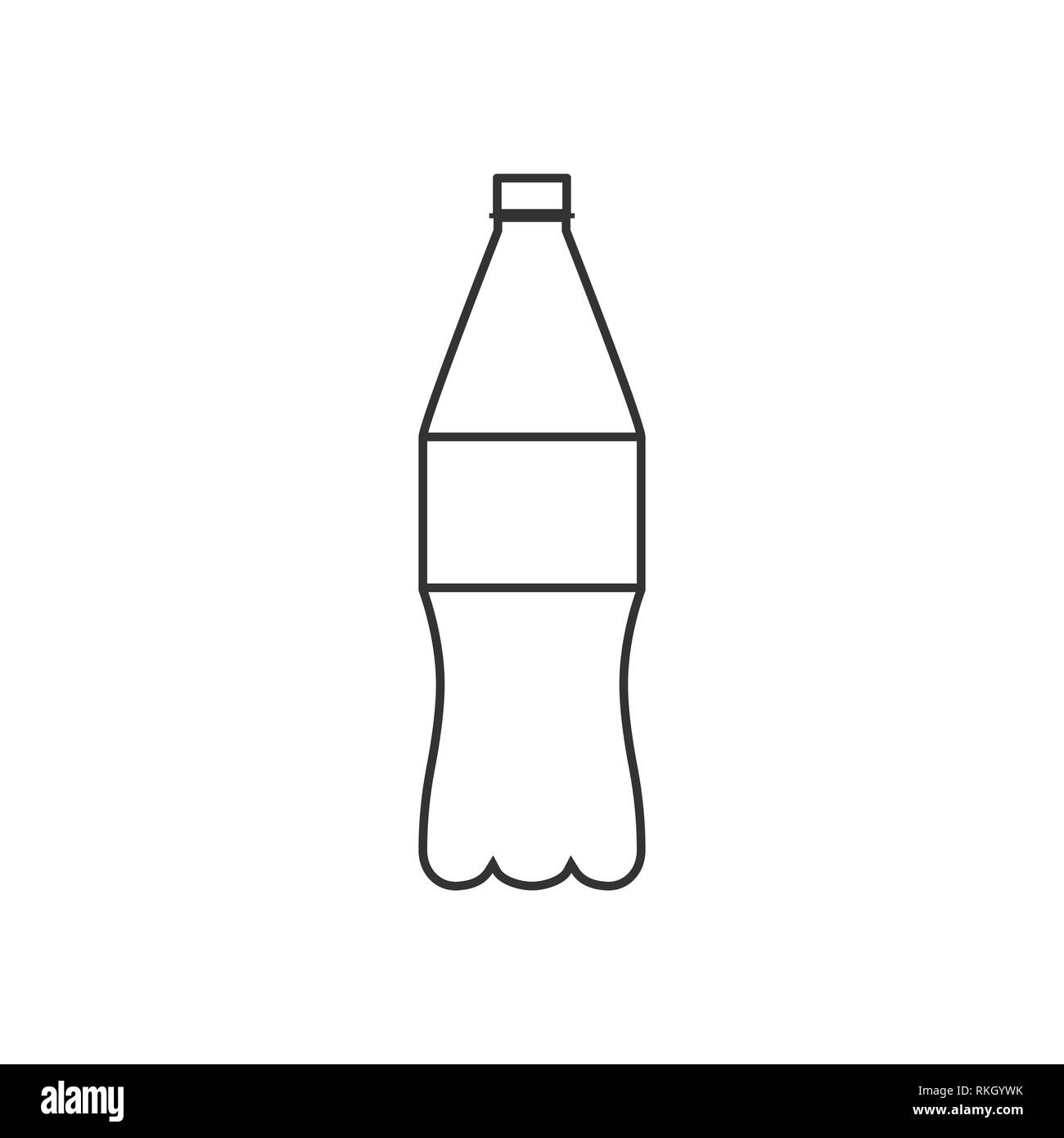 Illustrazione Vettoriale, design piatto. Bottiglie di plastica icona Illustrazione Vettoriale