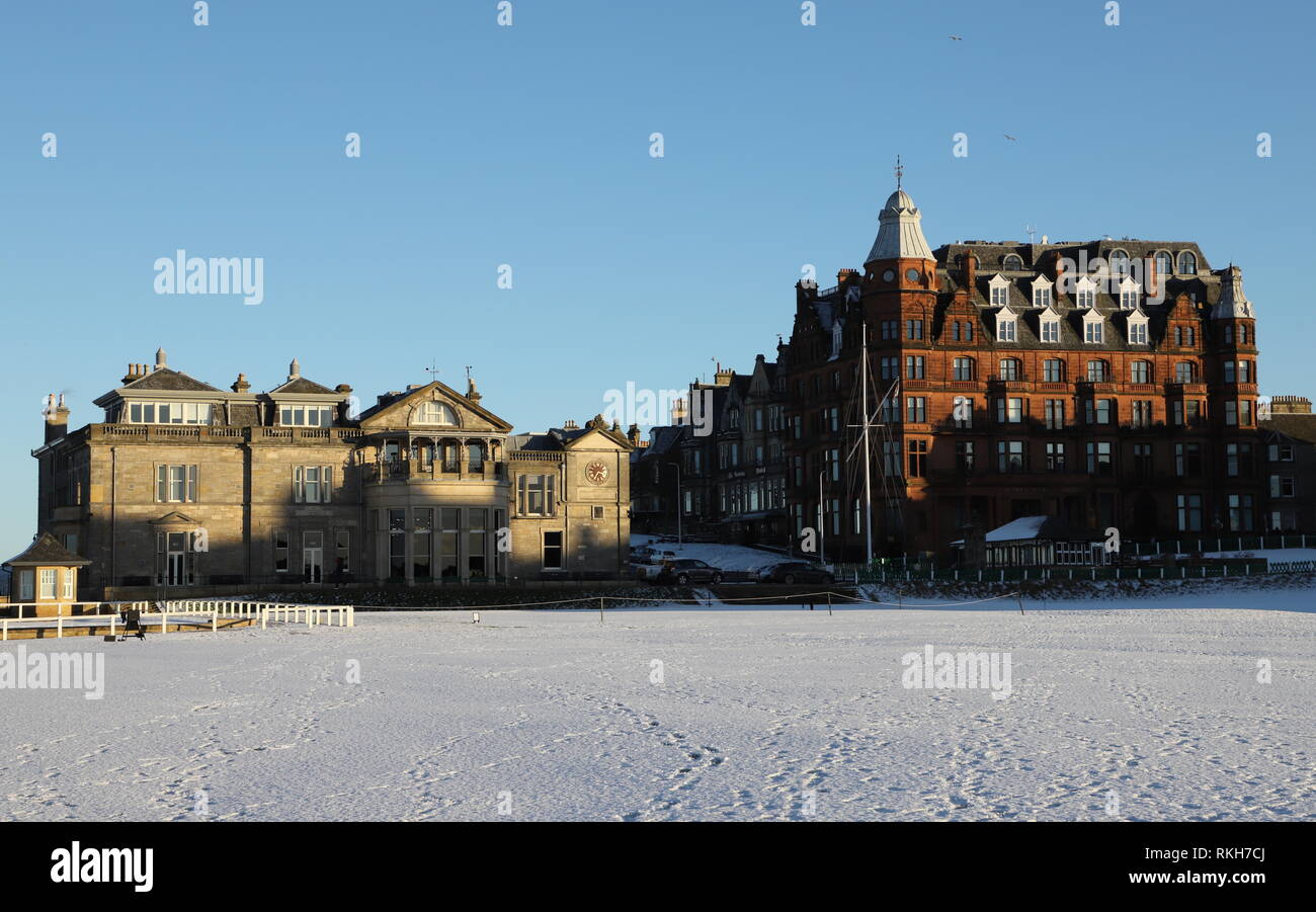 Royal e antiche Clubhouse e Hamilton Grand Appartamenti di lusso a St Andrews Fife Scozia Febbraio 2019 Foto Stock