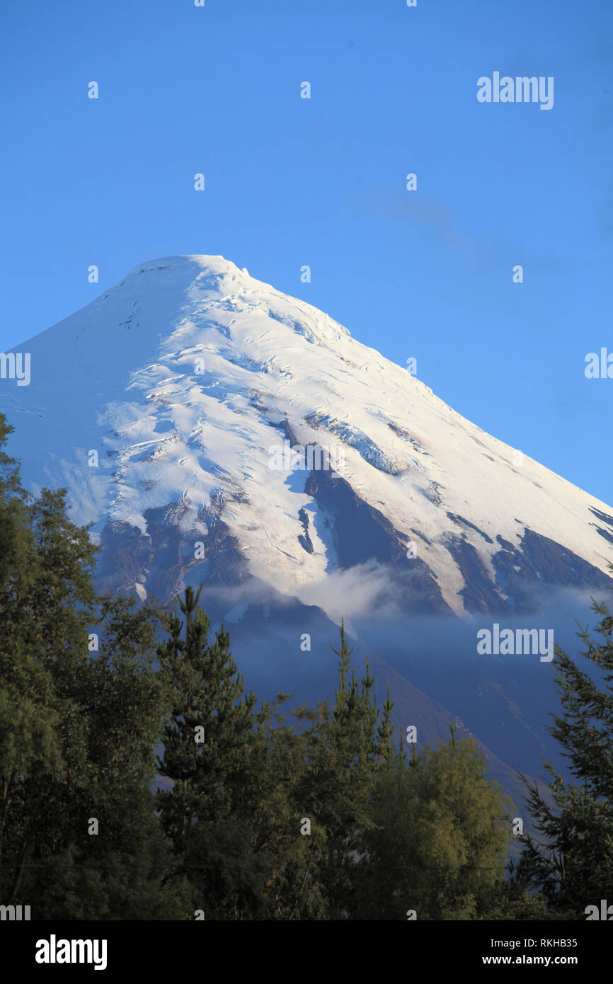 Il Cile, Lake District, vulcano Osorno, Foto Stock