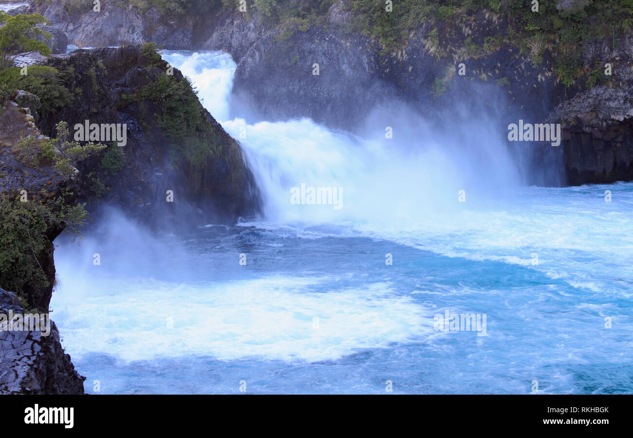 Il Cile, Lake District, Petrohue Falls, Foto Stock