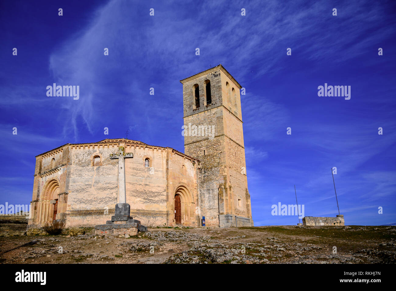 Chiesa della Vera Croce costruito dal templarios XIII secolo Foto Stock