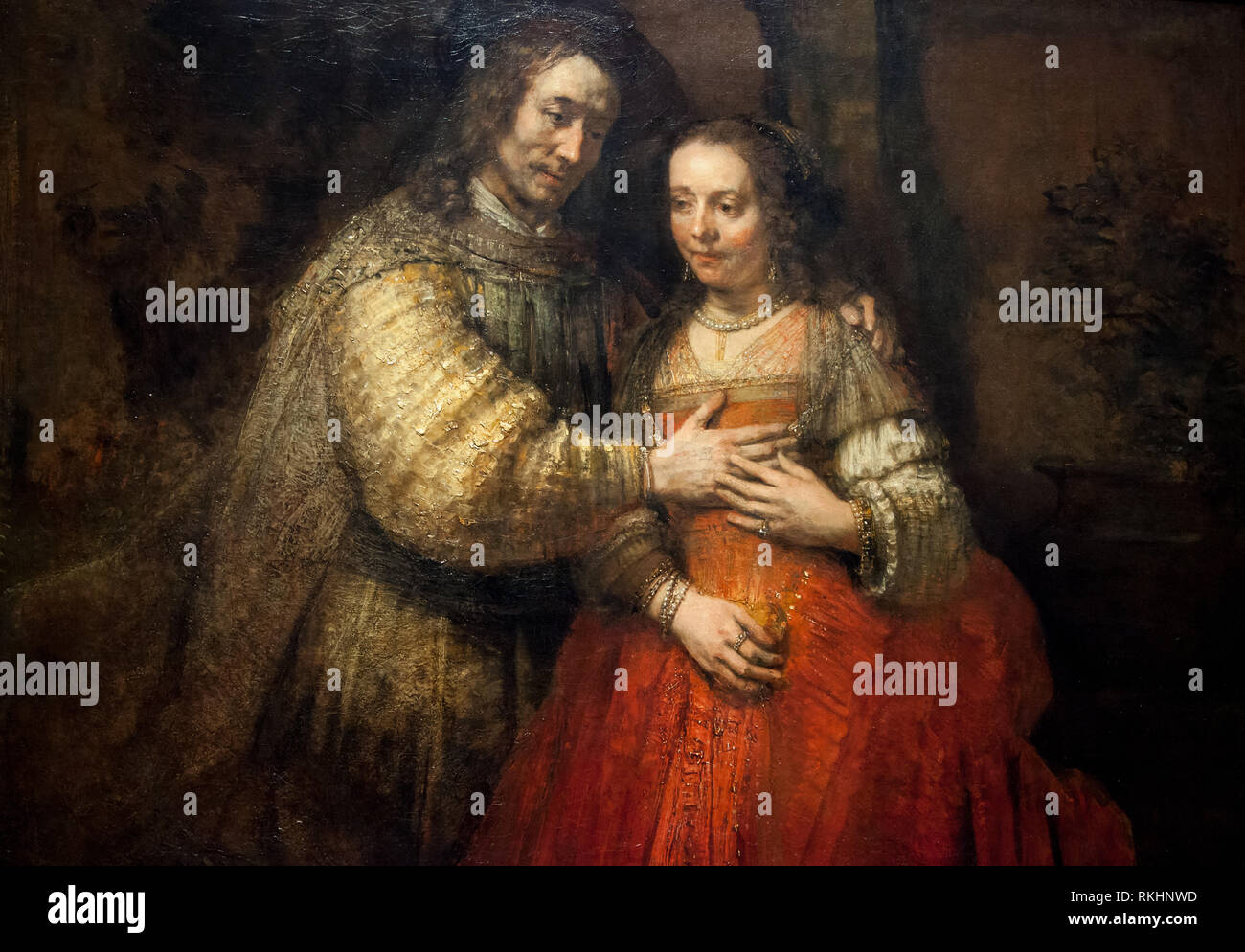 Rembrandt van Rijn Ritratto di Isacco e di Rebecca dal Vecchio Testamento (La sposa ebraica), circa 1665-1669 - Late Rembrandt esposizione Foto Stock