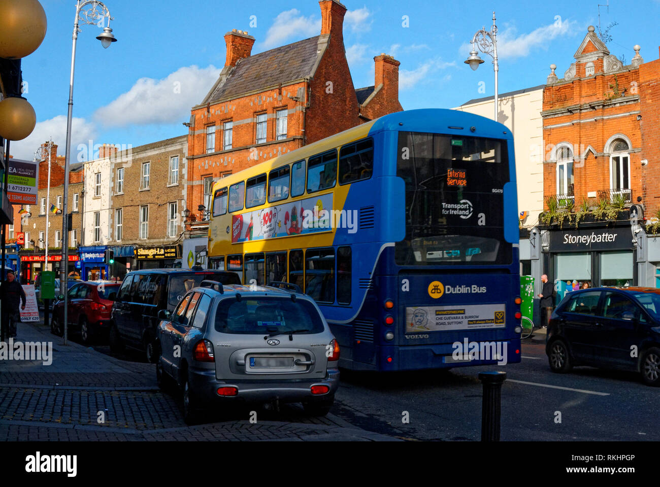 Stoneybatter,è un quartiere di Dublino , Irlanda,sul lato nord della città tra il fiume Liffey,North Circular Road, Smithfield Market. Foto Stock