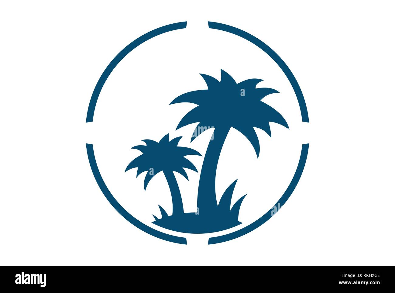 icona del logo astratto della palma Illustrazione Vettoriale