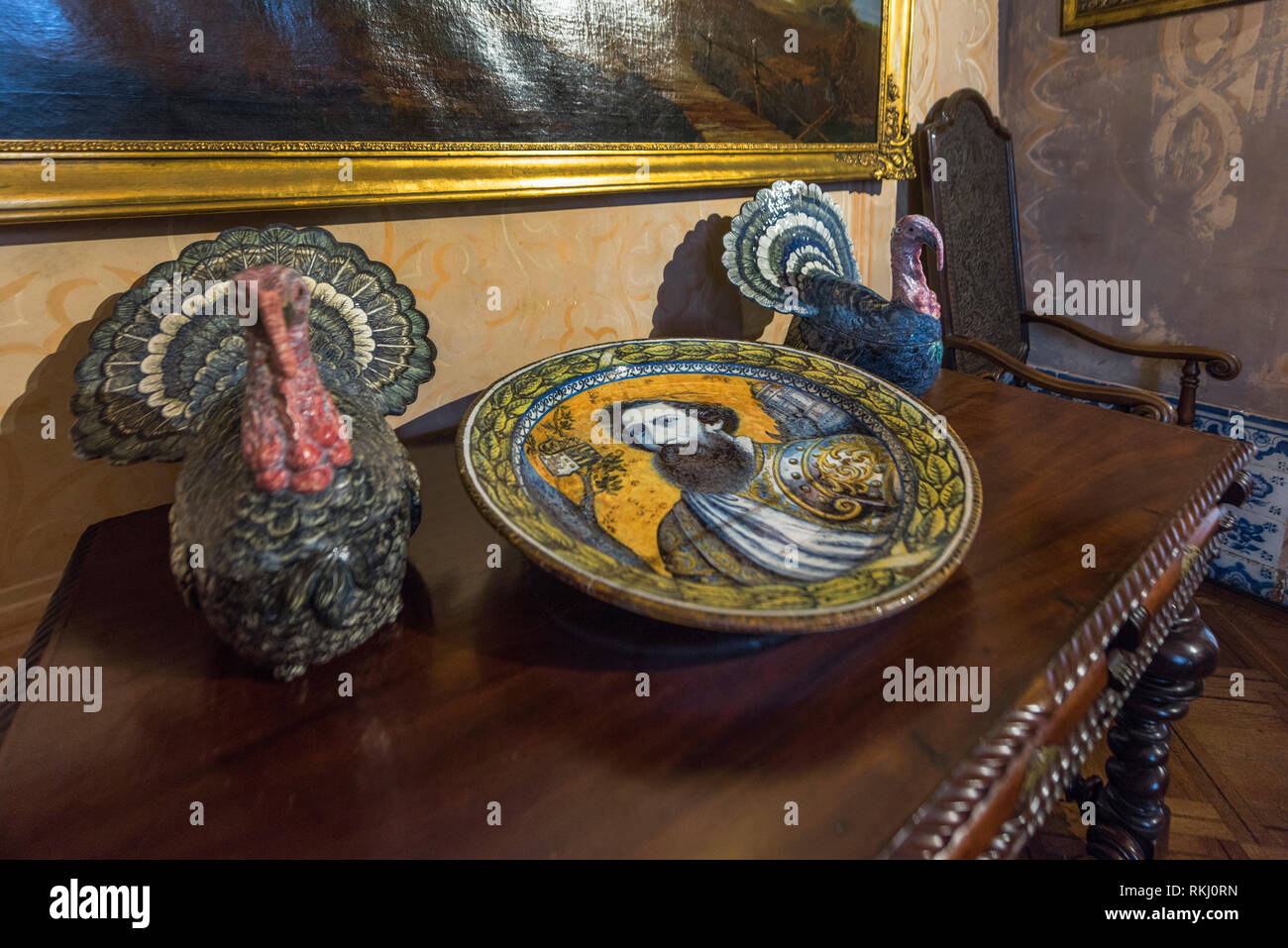 In esposizione in pena palace. Sintra, Portogallo Foto Stock